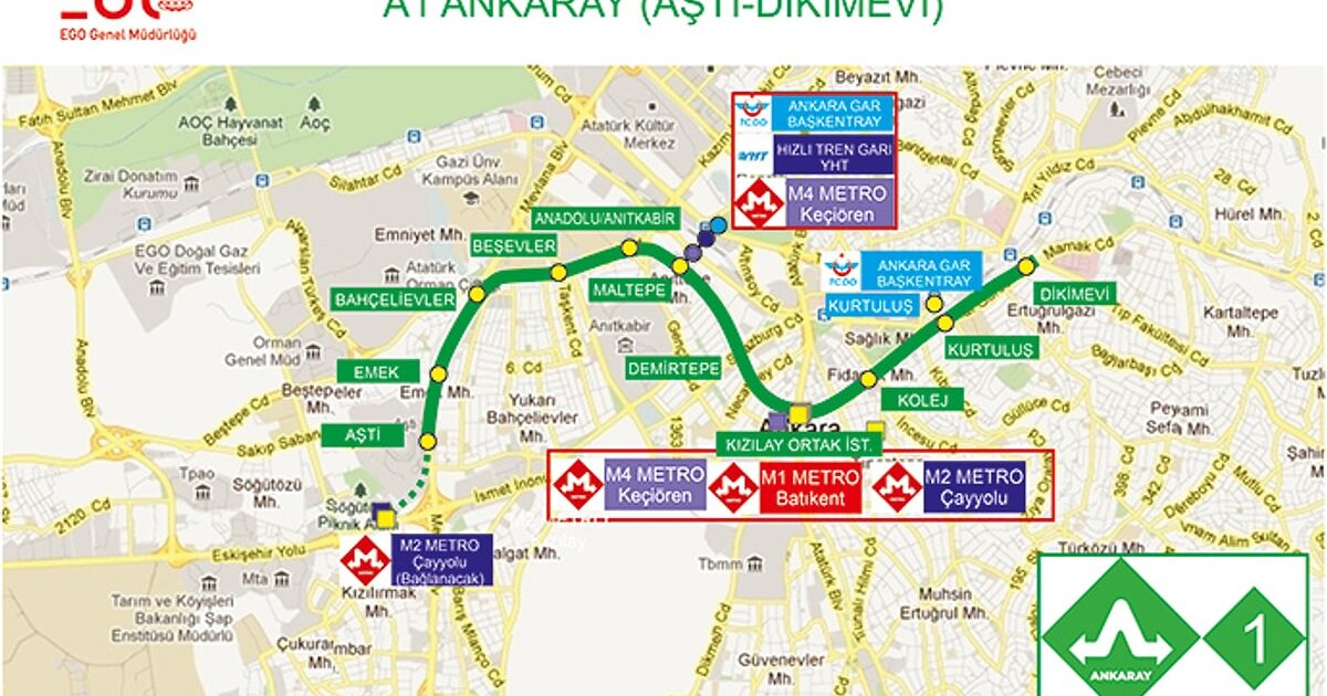 Ankaray Durakları 2025 Sefer Saatleri Bilet Ücretleri